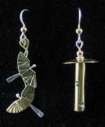 Birds and Feeder Earrings - Product Image