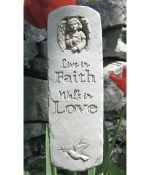 Faith and Love Indoor-Outdoor Plaque - Product Image