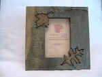 Natural Slate Photo Frame - Leaves