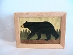 Marquetry Top Box (5 X 4) - 'The Black Bear' - Product Image