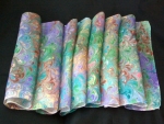 Hand Marbled Silk Scarf with Clip - Key West - Product Image