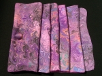 Hand Marbled Silk Scarf with Clip - Pink Sunset - Product Image