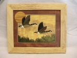 Marquetry Top Chest (10 X 12) - 'Northwood Geese' - Product Image