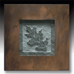 Green Slate Oak Leaf Wall Hanging (12 Inch) - Product Image