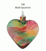 Glass Eye Studio Classic Heart Ornament - Multi Spumoni - Product Image