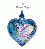 Glass Eye Studio Classic Heart Ornament - Mosaic Chip - Product Image