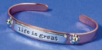 Cuff Bracelet - Life Is Great - Product Image
