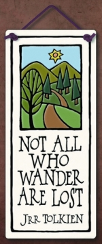 All Who Wander Small Tall Plaque - Product Image