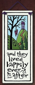 Happily Ever Large Tall Plaque - Product Image