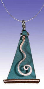 Falling Water Pin/Pendant with Chain