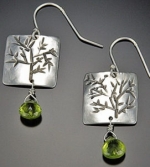 Square Tree Earrings - Product Image