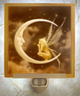 Fairy Moon Colored Lithphane Night Light