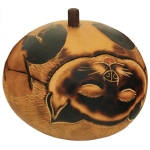 Cat - Petite Carved Gourd Box - Product Image