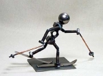 Cross Country Skier Bolt Sculpture - Product Image