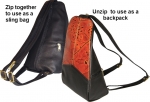 Leaf Leather Sling Backpack - Style 651 - Product Image