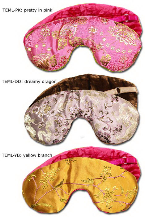 Satin Brocade &amp; Velvet Lavender Eye Mask